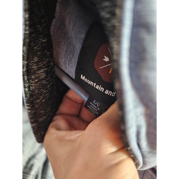 NWT NEW Mountain isles 1/4 zip hybrid hood popover sherpa lined jacket warm S - Picture 7 of 11